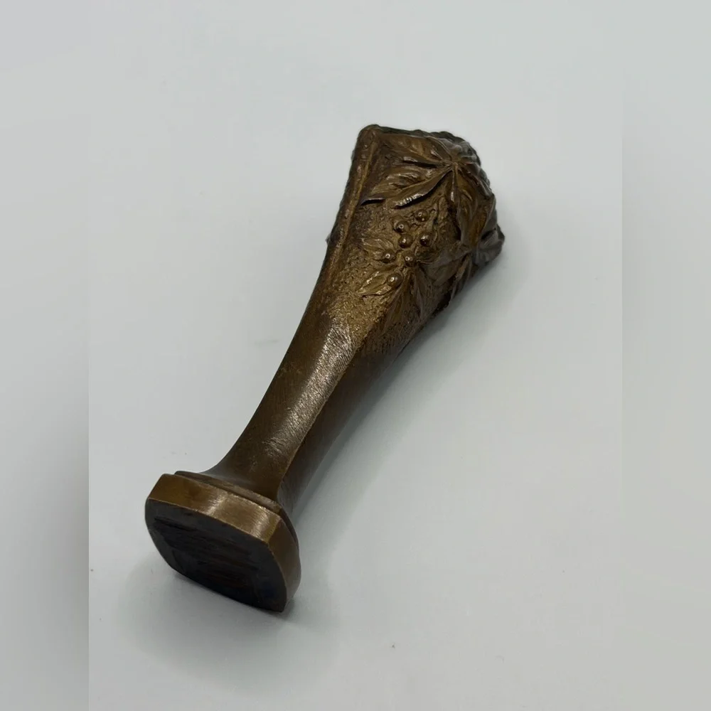 A. Dahl Signed Antique Art Nouveau Bronze Wax Seal, Blank Wax Seal Collectible
